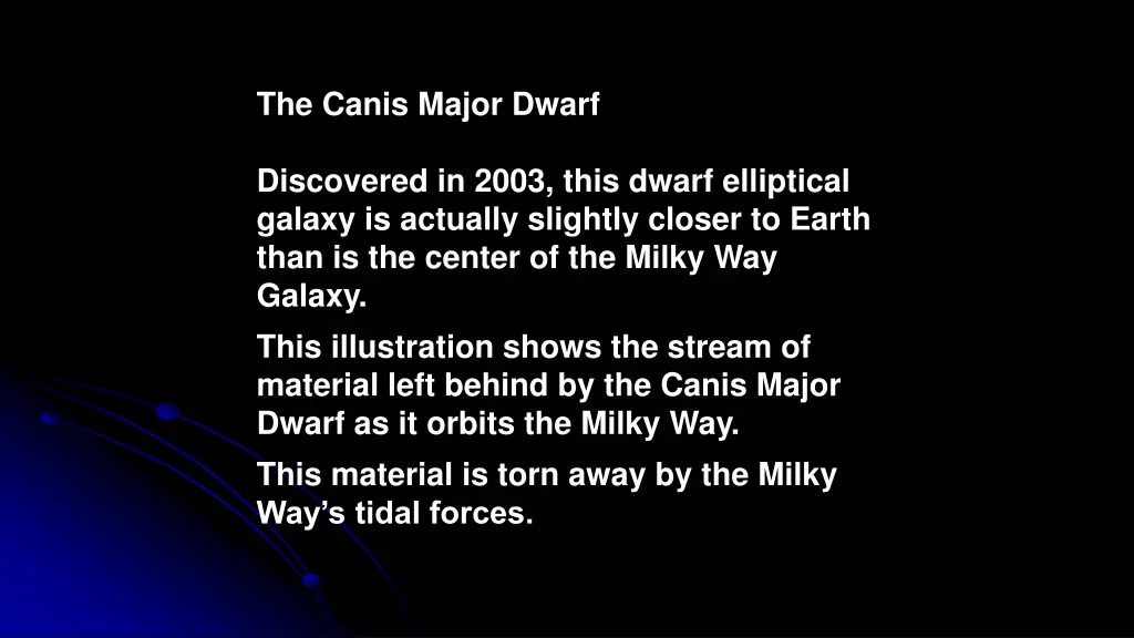 the canis major dwarf