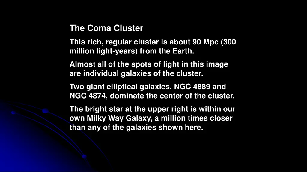 the coma cluster