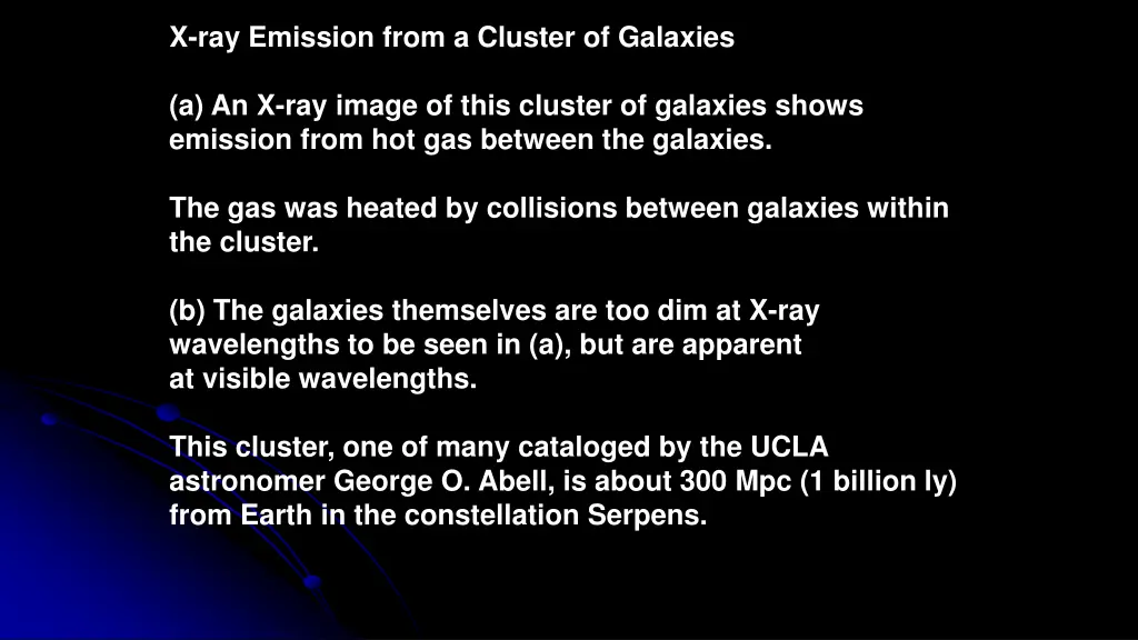 x ray emission from a cluster of galaxies