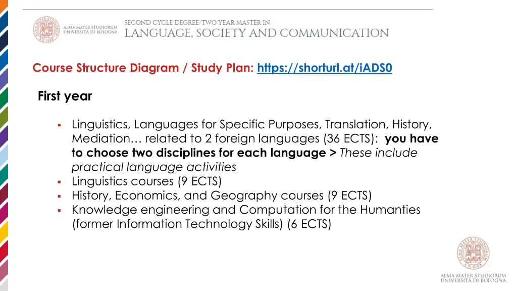 course structure diagram study plan https