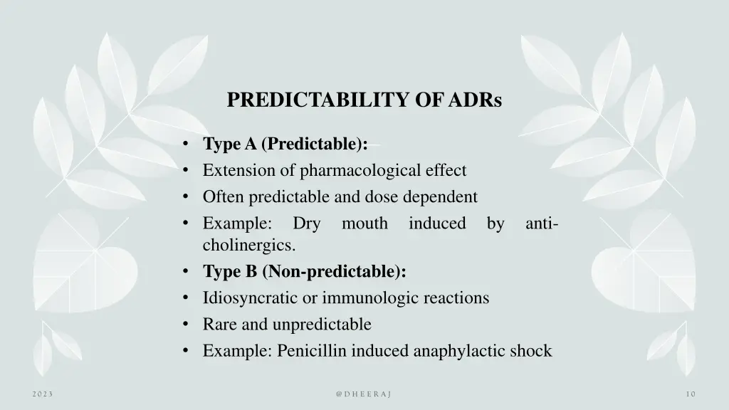 predictability of adrs