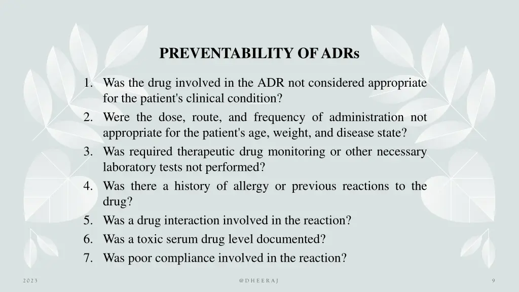 preventability of adrs 1