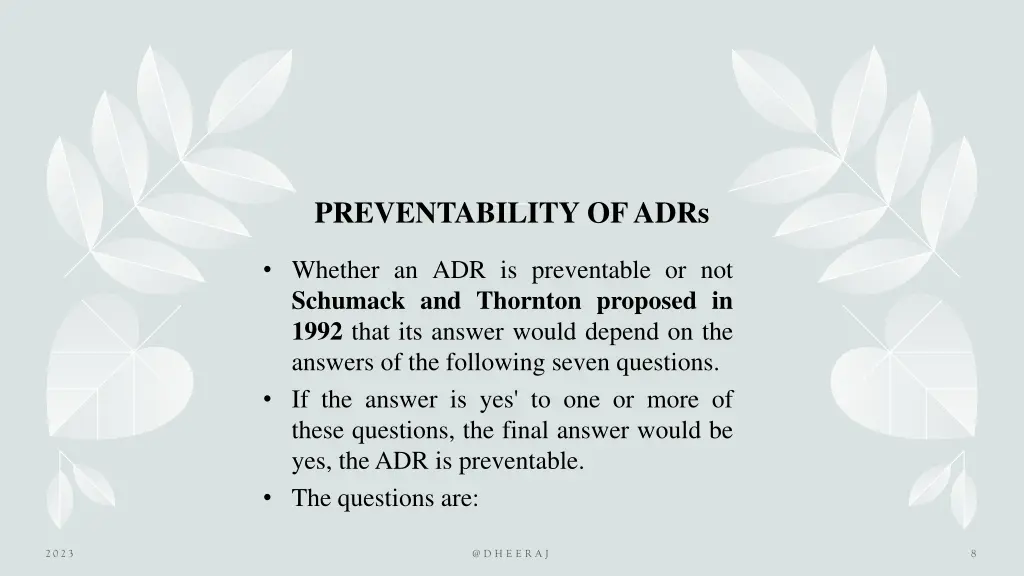 preventability of adrs