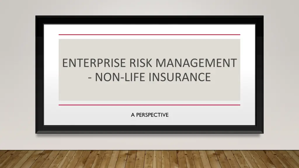 enterprise risk management non life insurance