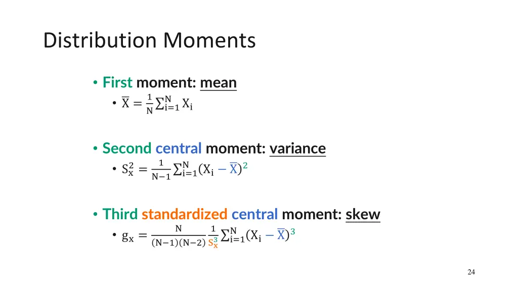 distribution moments