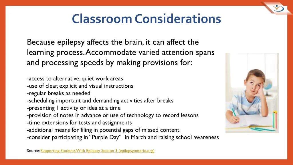 classroom considerations