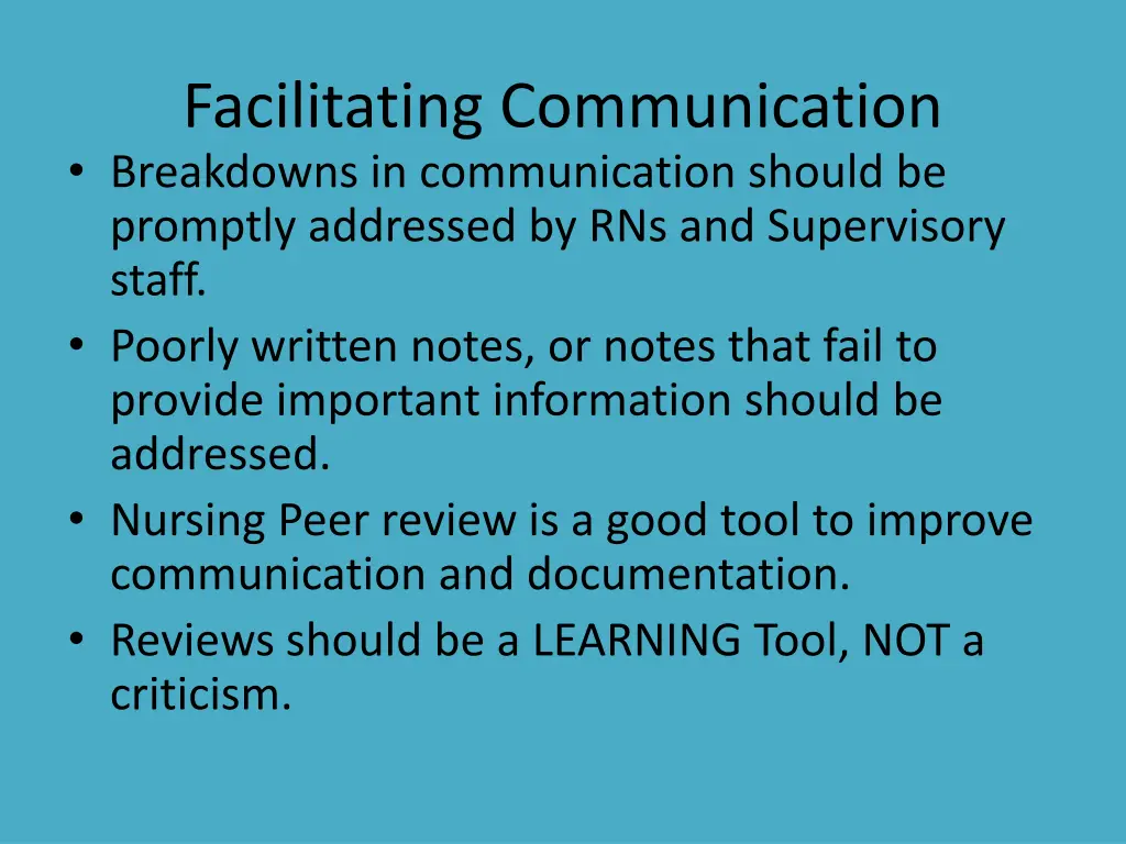 facilitating communication breakdowns