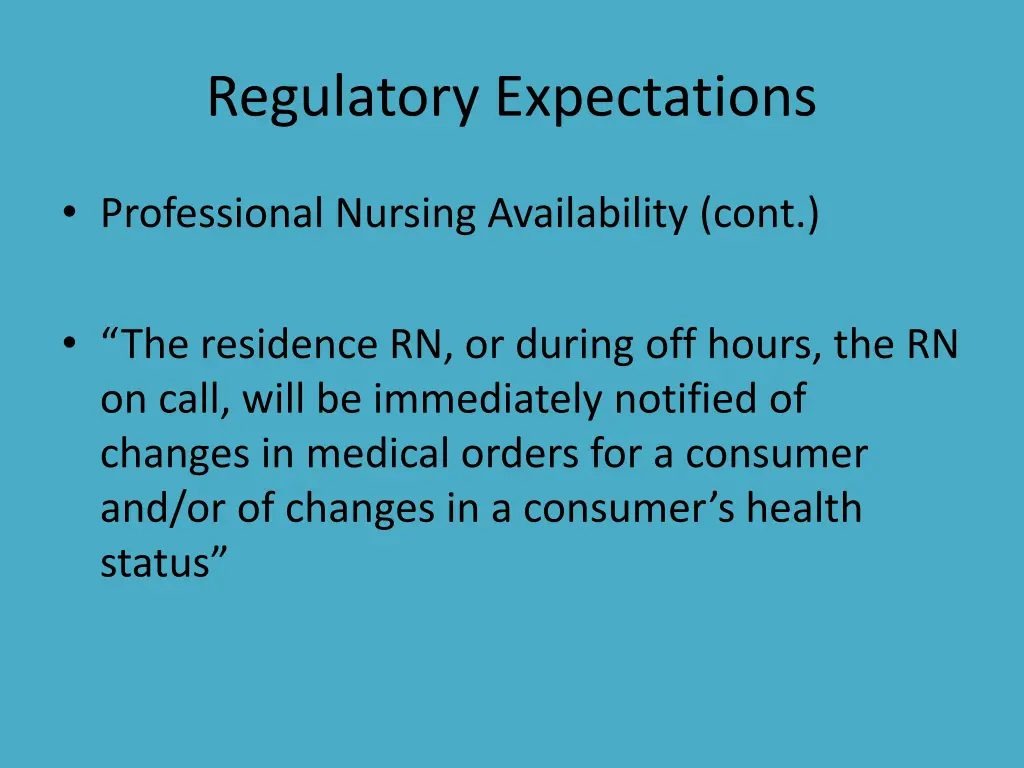 regulatory expectations 2