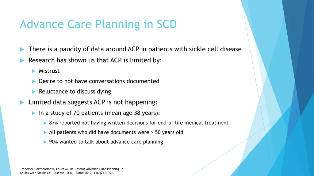 advance care planning in scd