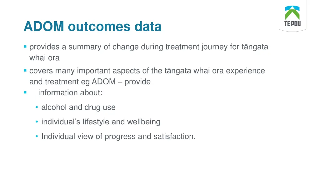 adom outcomes data