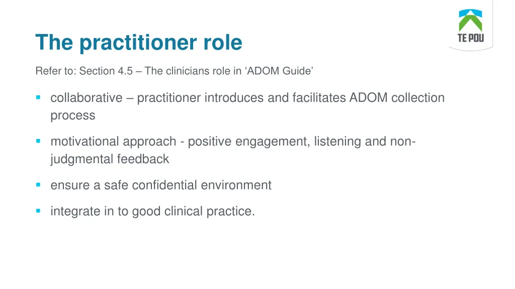 the practitioner role