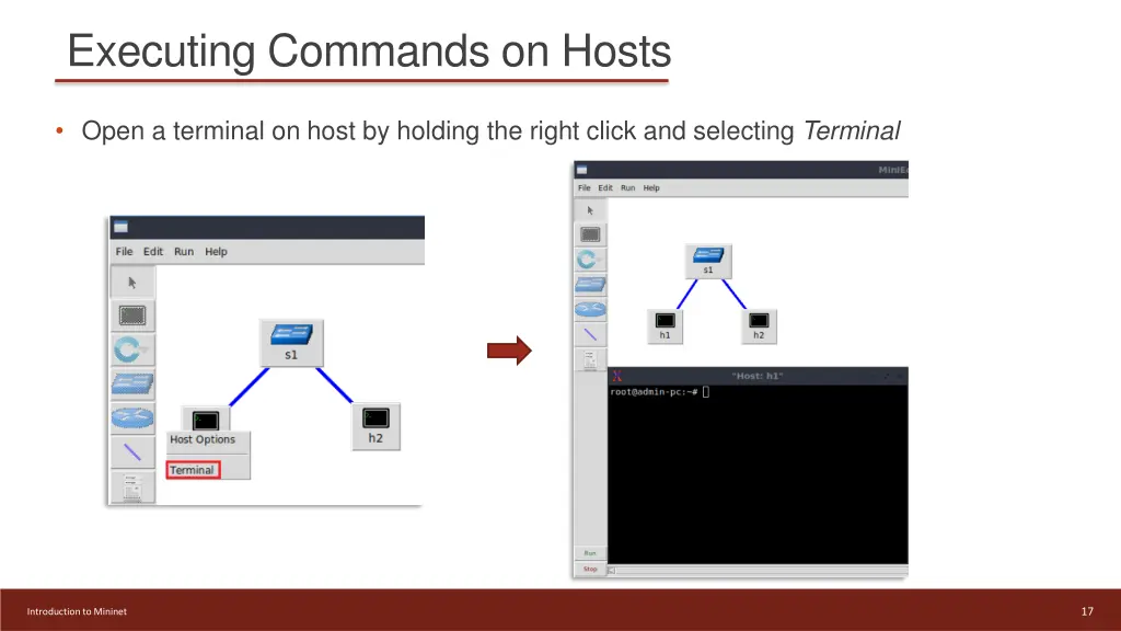 executing commands on hosts