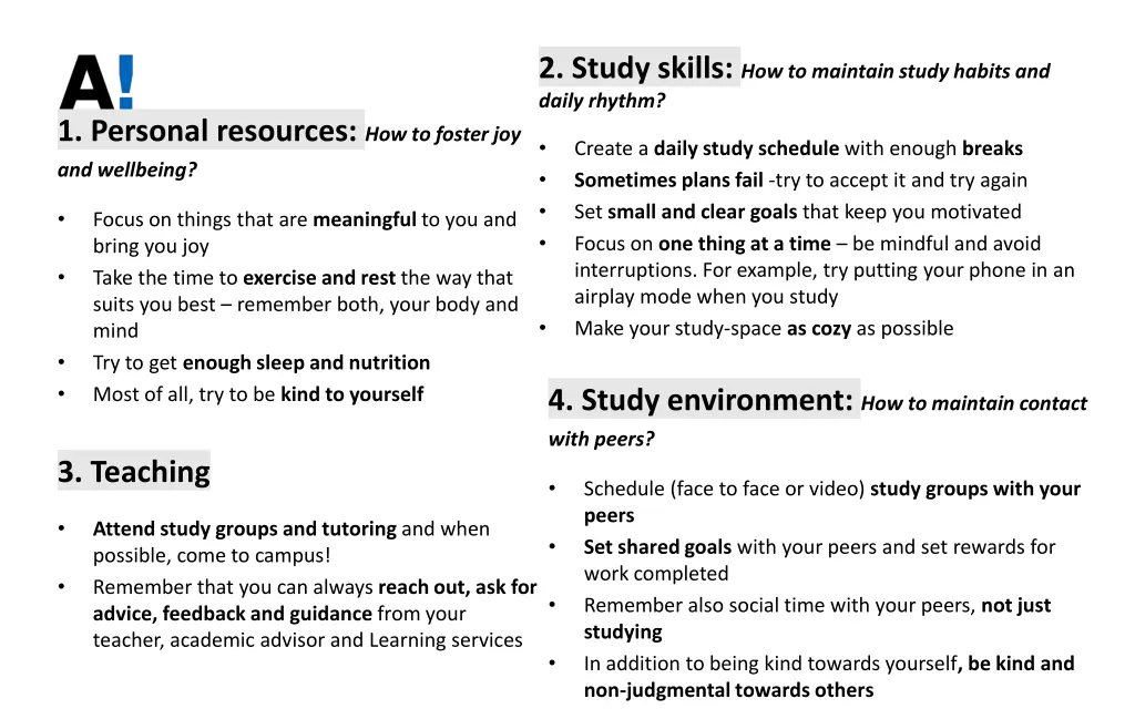 2 study skills how to maintain study habits