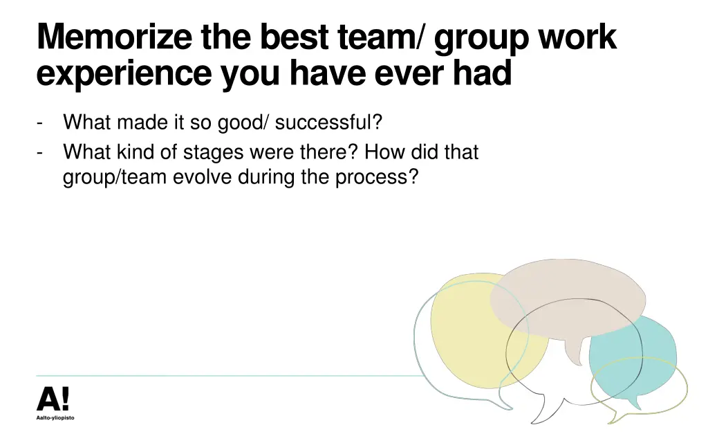 memorize the best team group work experience