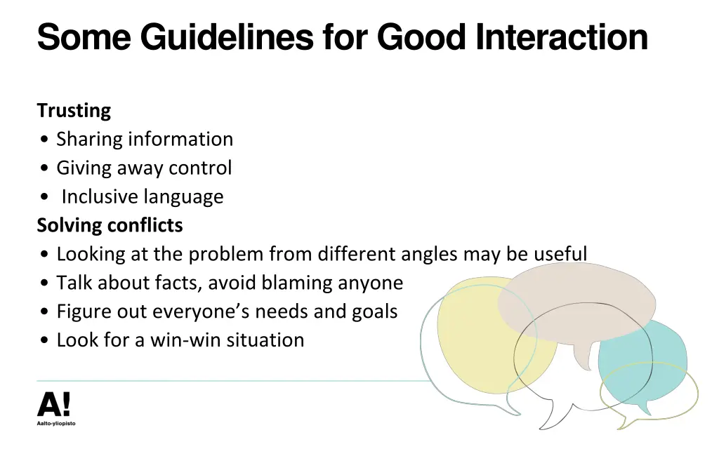 some guidelines for good interaction 1