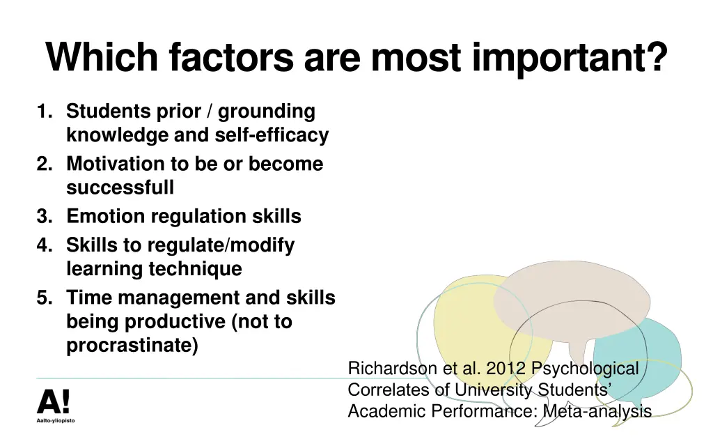 which factors are most important