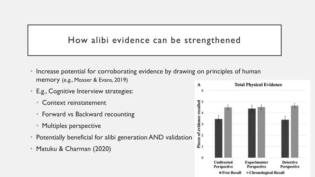 how alibi evidence can be strengthened 1