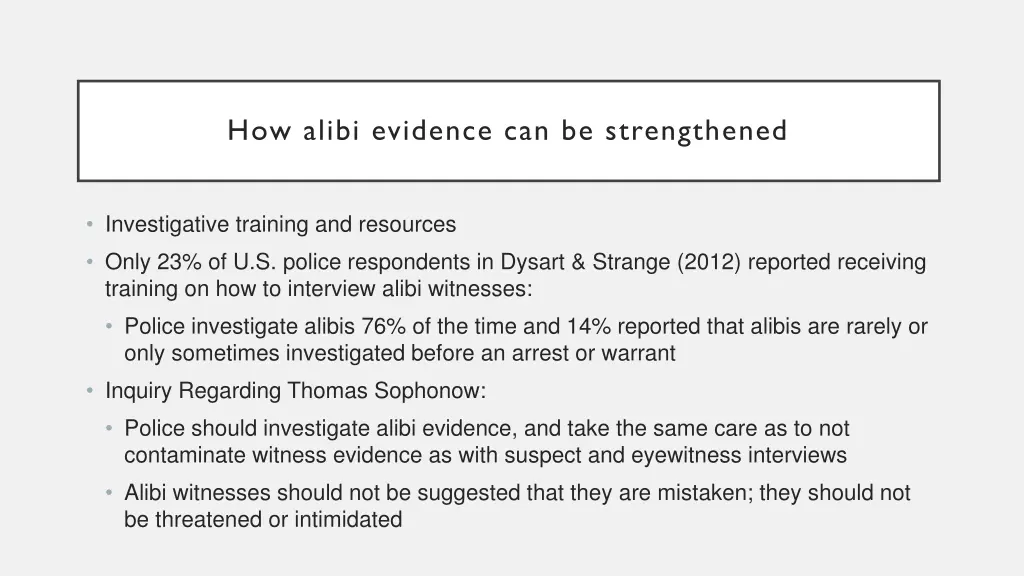 how alibi evidence can be strengthened 3