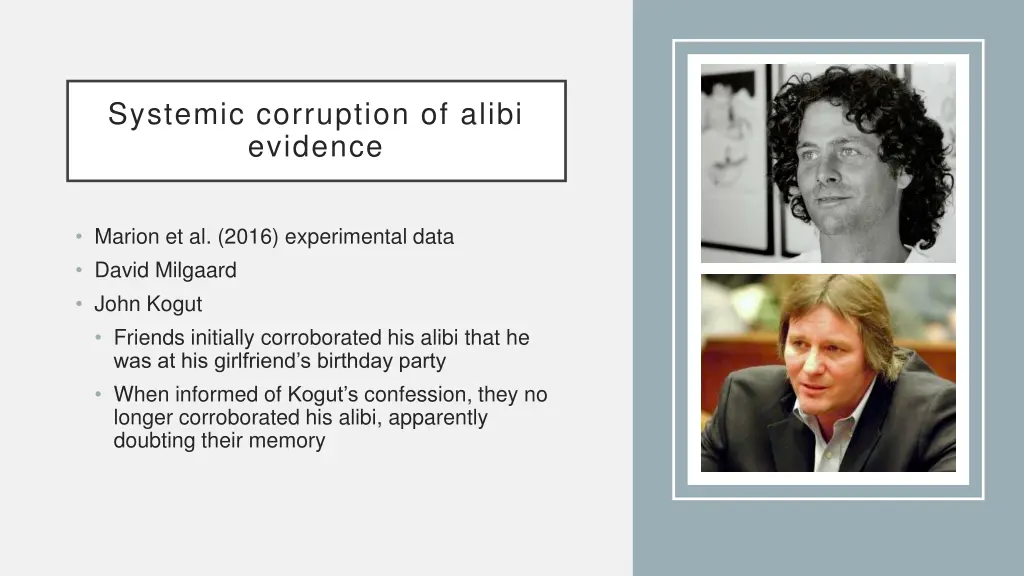 systemic corruption of alibi evidence 4