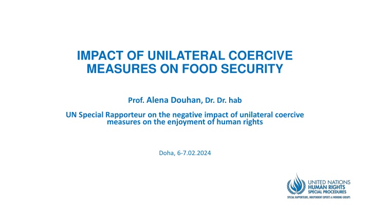 impact of unilateral coercive measures on food