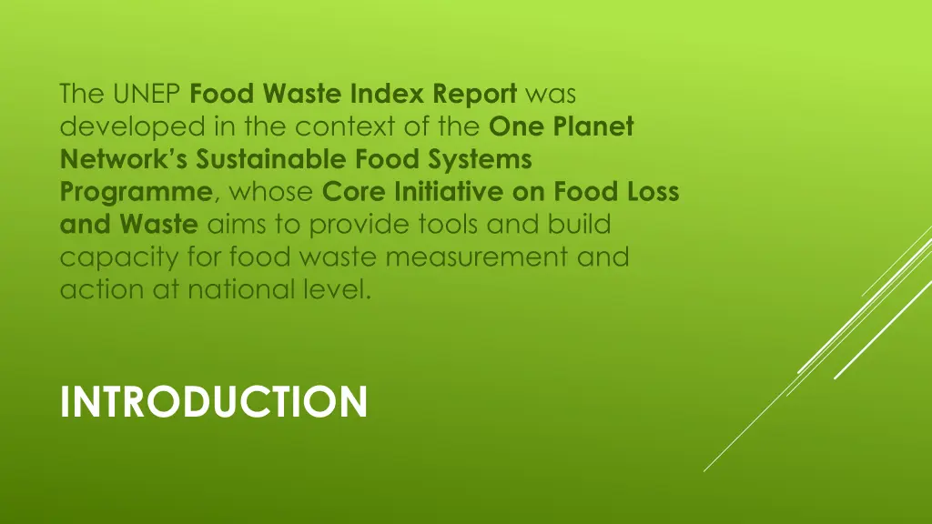 the unep food waste index report was developed