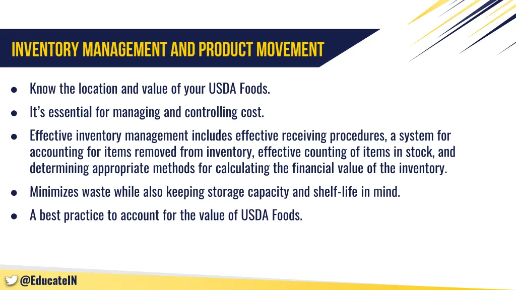 know the location and value of your usda foods