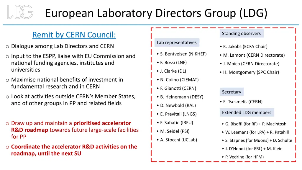 european laboratory directors group ldg
