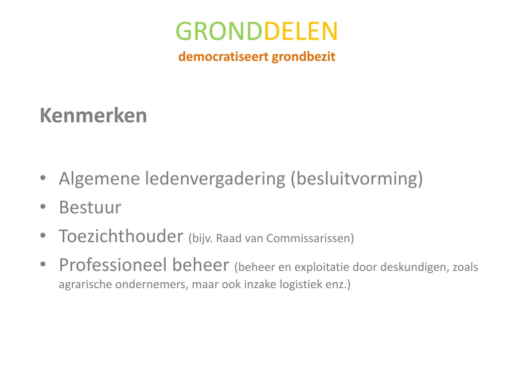 gronddelen democratiseert grondbezit 10