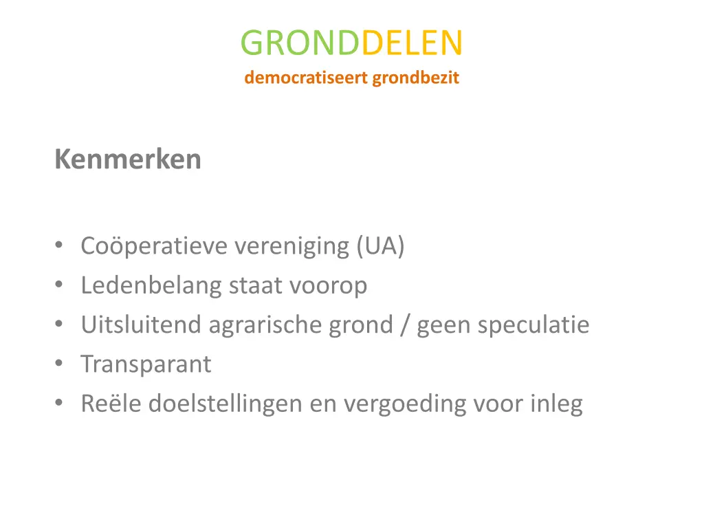 gronddelen democratiseert grondbezit 9