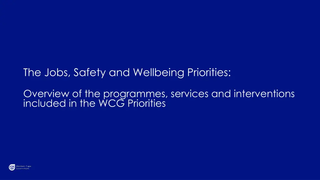 the jobs safety and wellbeing priorities