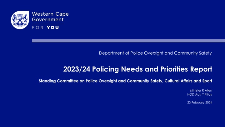 department of police oversight and community