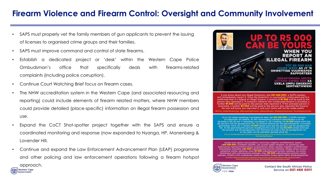firearm violence and firearm control oversight