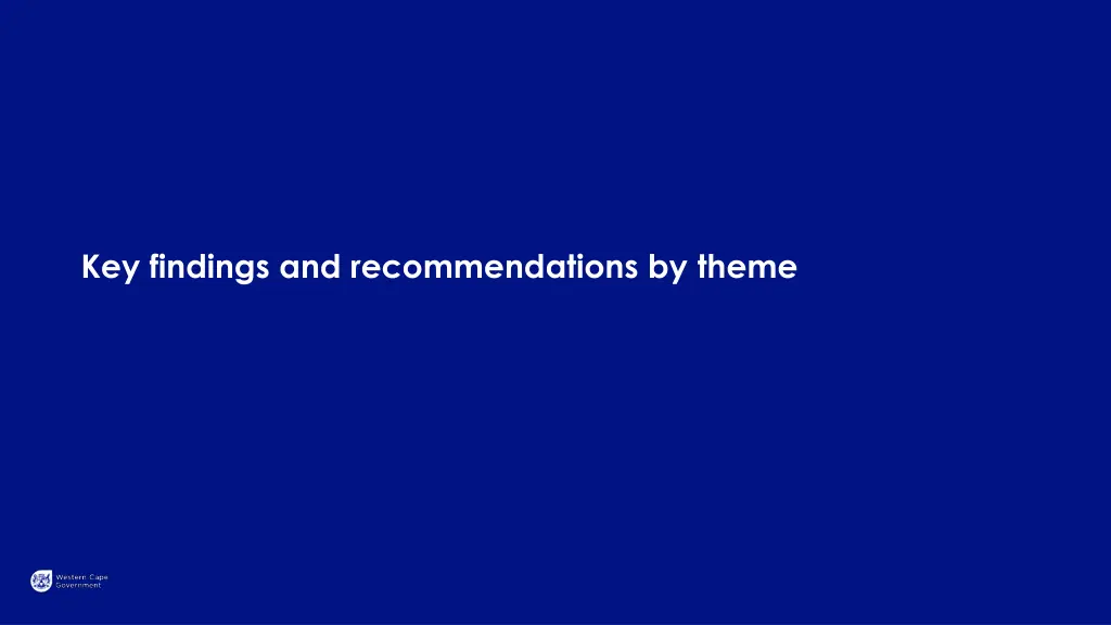 key findings and recommendations by theme