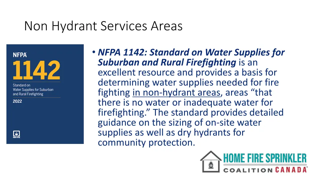 non hydrant services areas