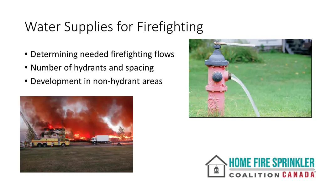 water supplies for firefighting