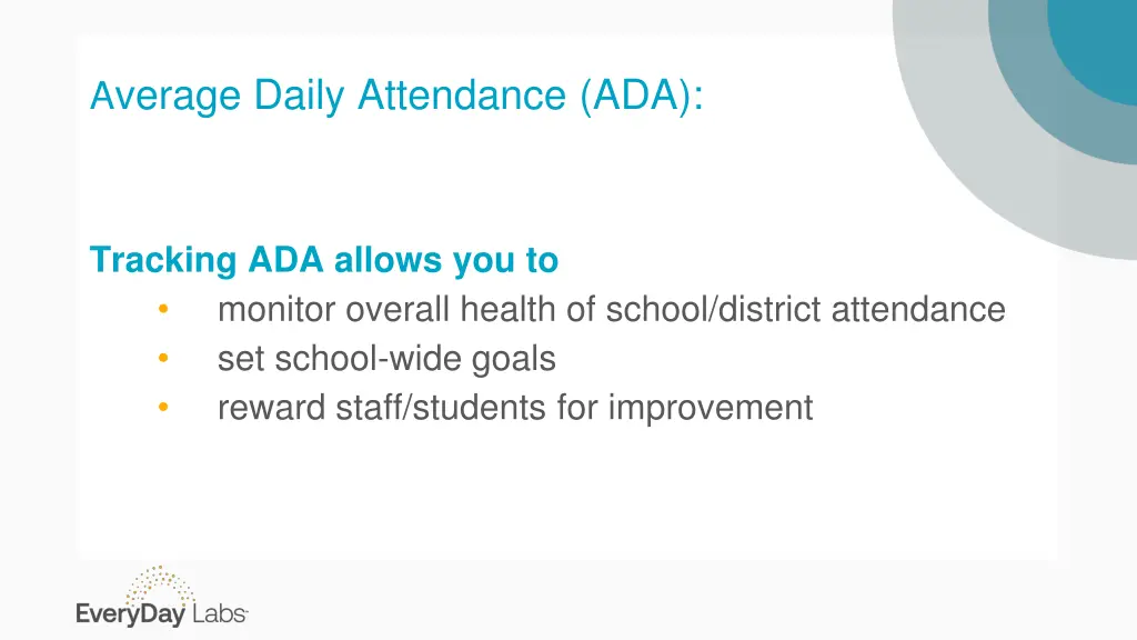 a verage daily attendance ada