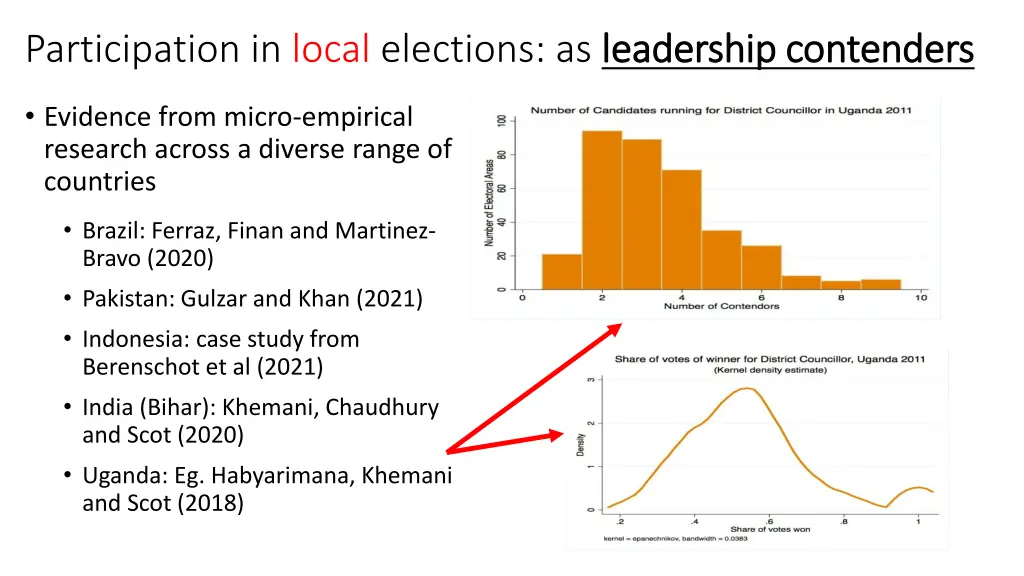 participation in local elections as leadership