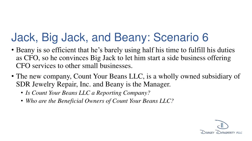 jack big jack and beany scenario 6 beany