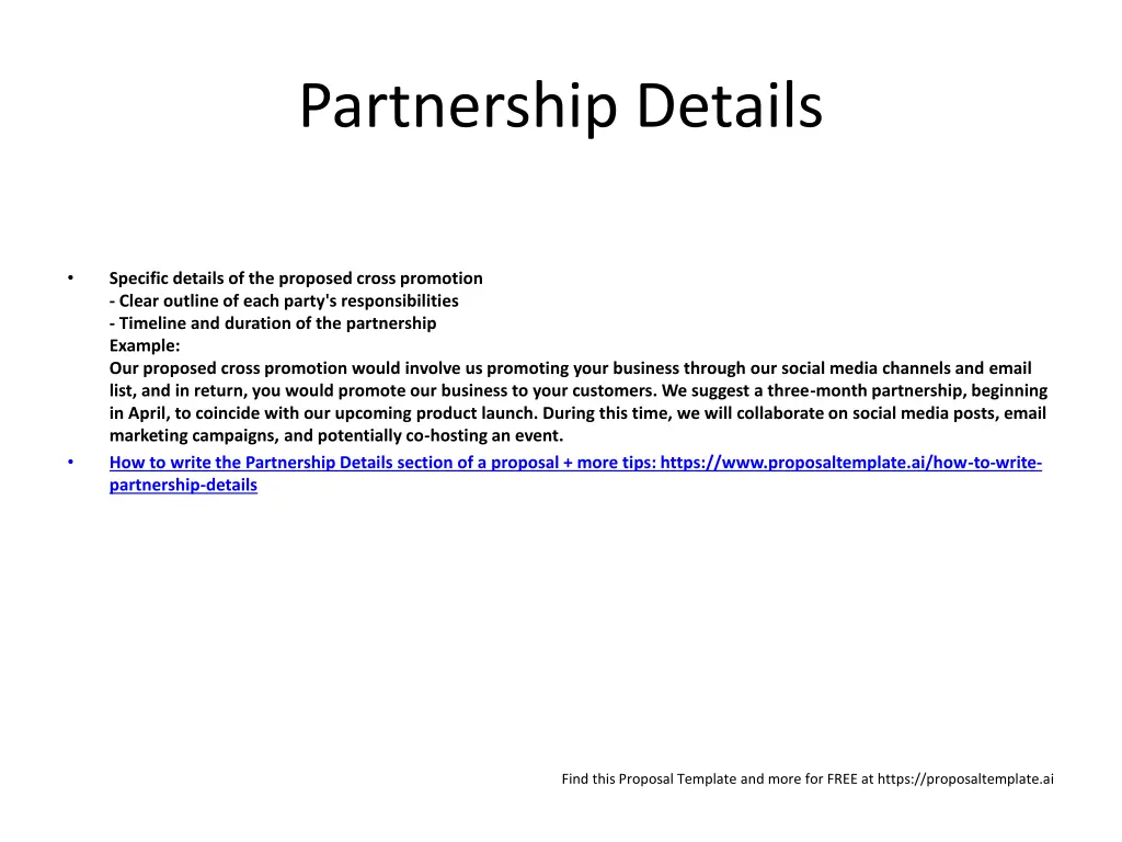 partnership details