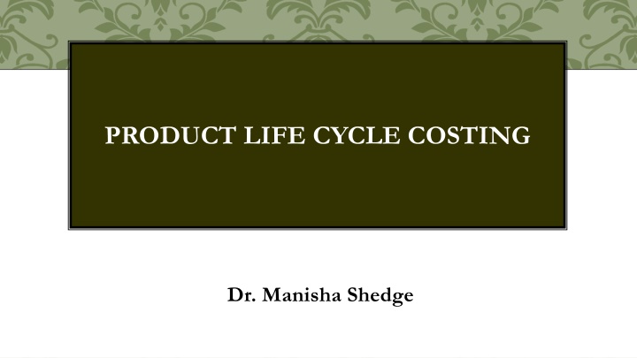 product life cycle costing