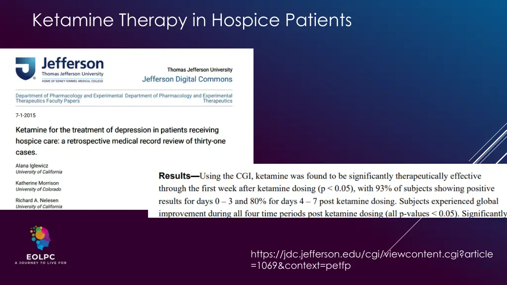 ketamine therapy in hospice patients