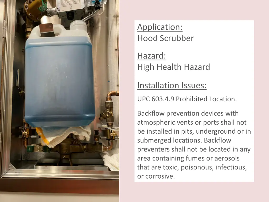 application hood scrubber