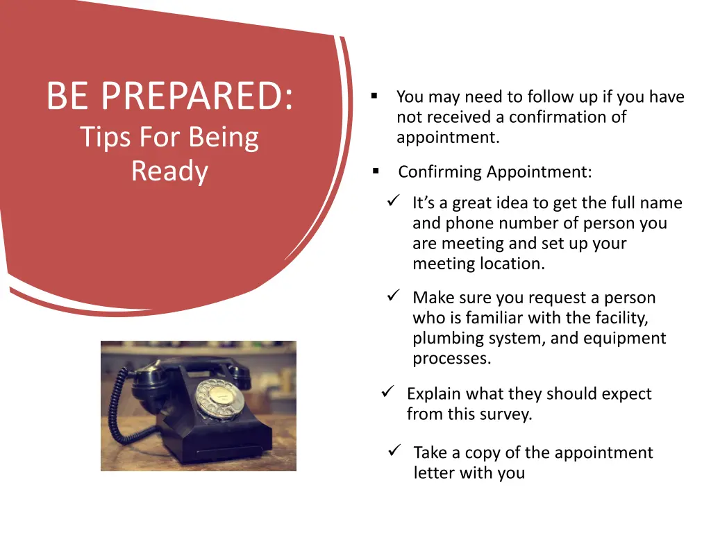 be prepared tips for being ready