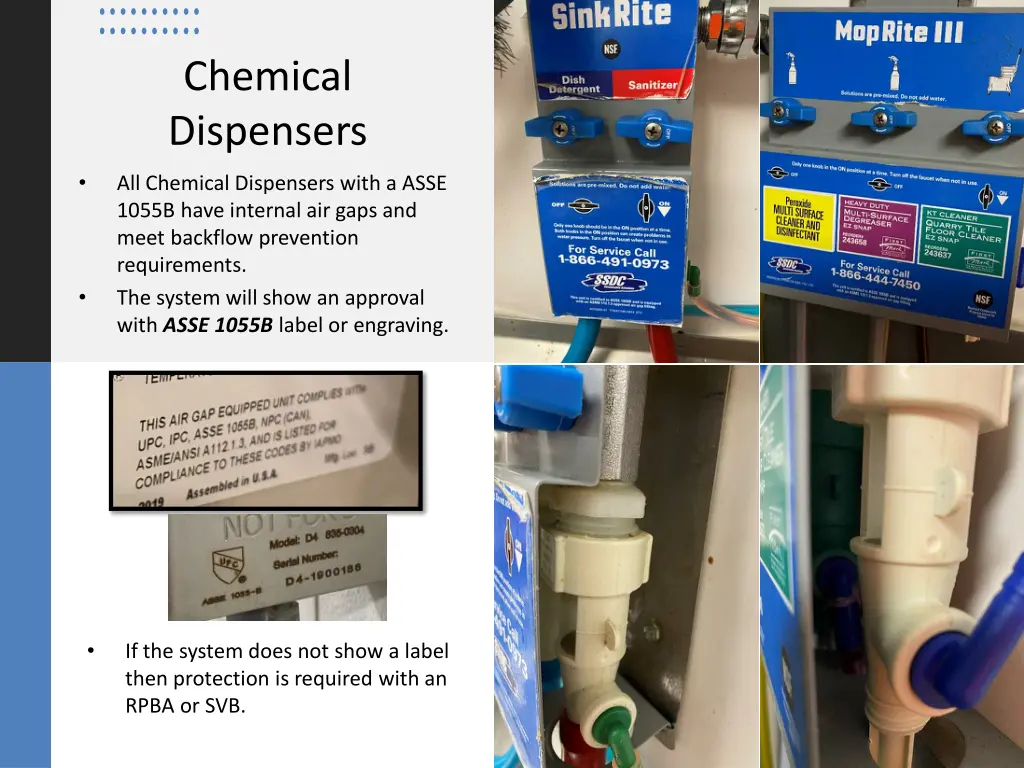 chemical dispensers