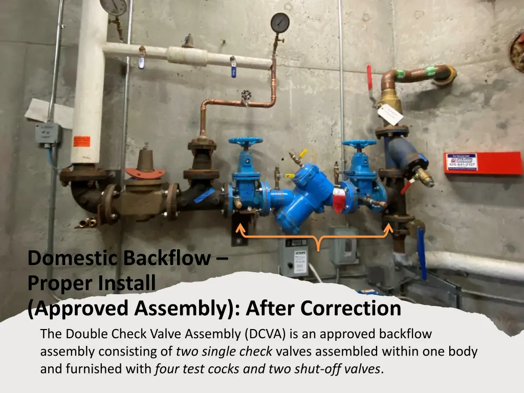 domestic backflow proper install approved