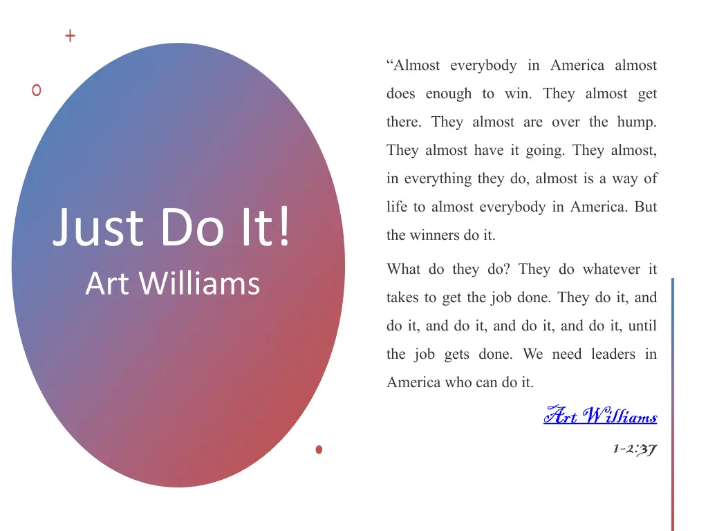 just do it art williams