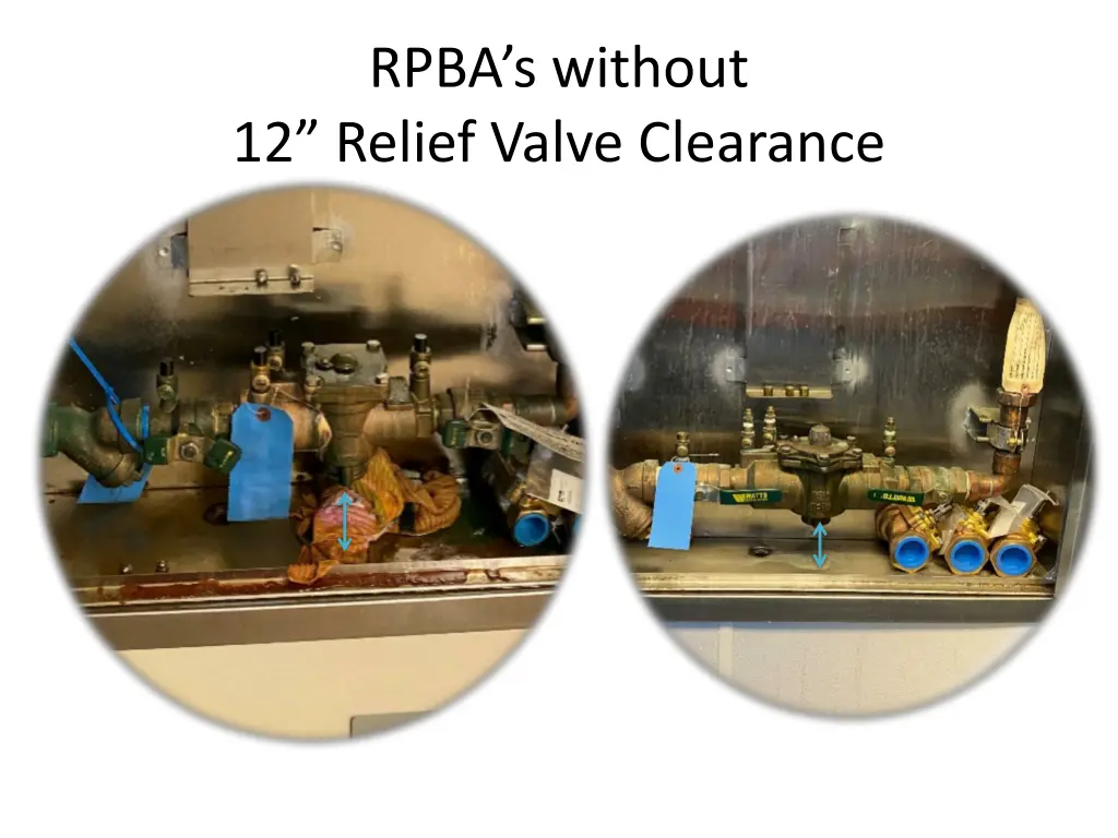 rpba s without 12 relief valve clearance