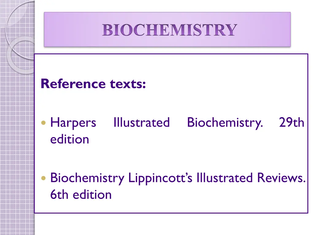 biochemistry