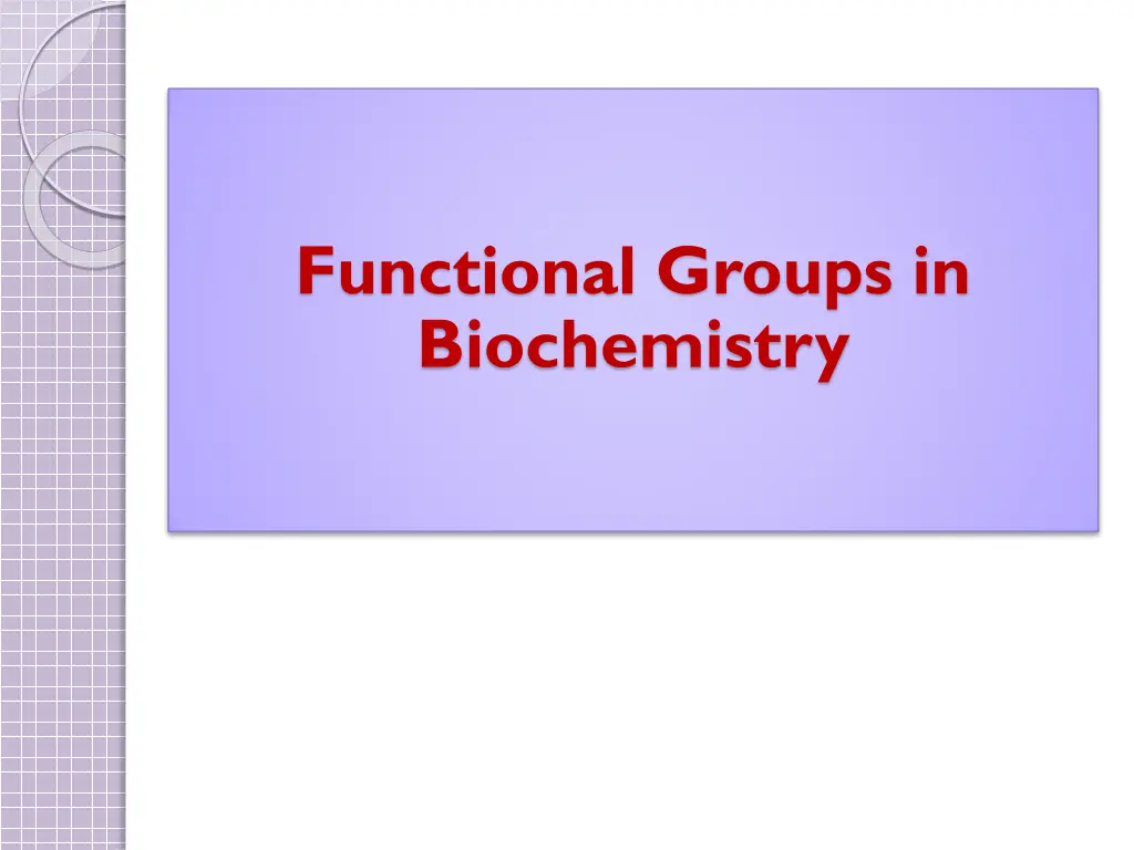 functional groups in biochemistry