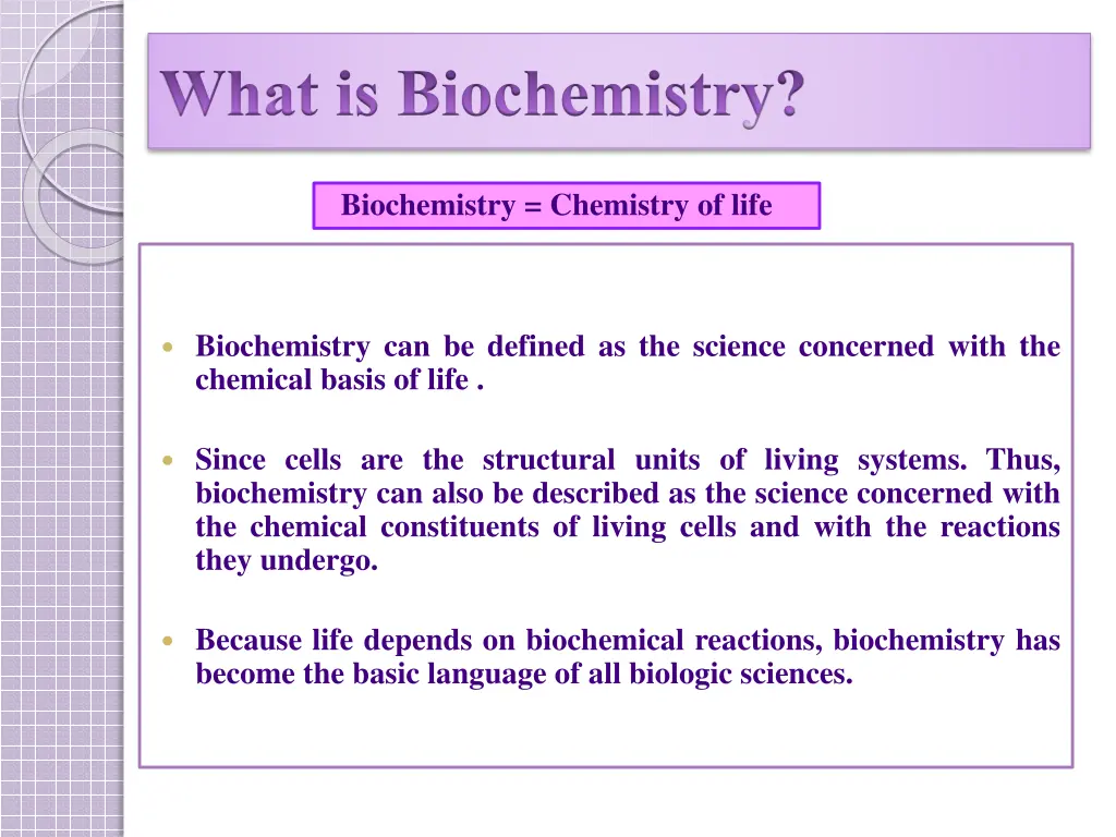 what is biochemistry